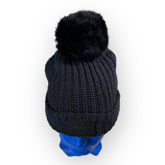 Love Your Melon Navy Pom Beanie Hat - Picture 3 of 8